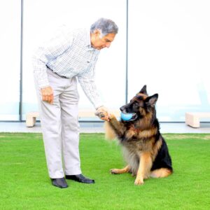 ratan tata and a dog